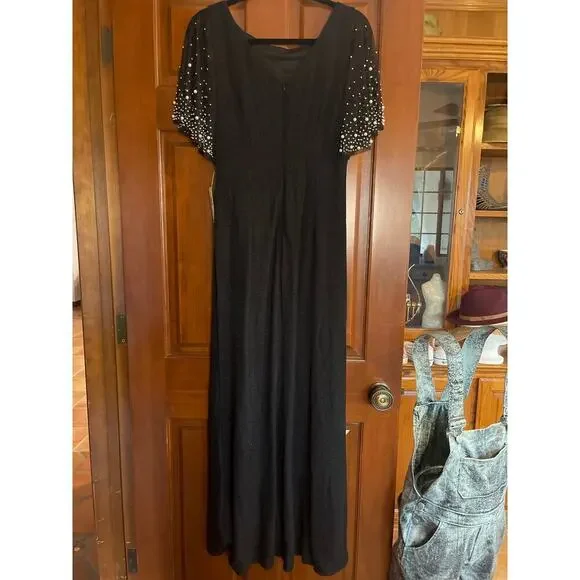Alex Evenings long pearl sleeve evening gown size 10 - Picture 9 of 9
